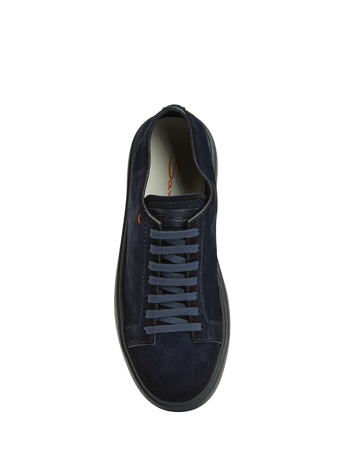 Santoni Mavi Erkek Süet Sneaker görsel 4