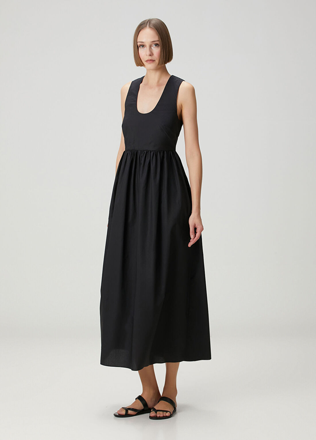 Matteau Swim Siyah Midi Plaj Elbisesi görsel 3