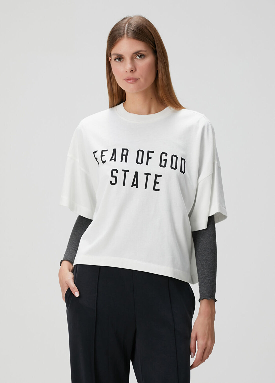 Fear Of God Essentials Boxy Fit Beyaz T-shirt