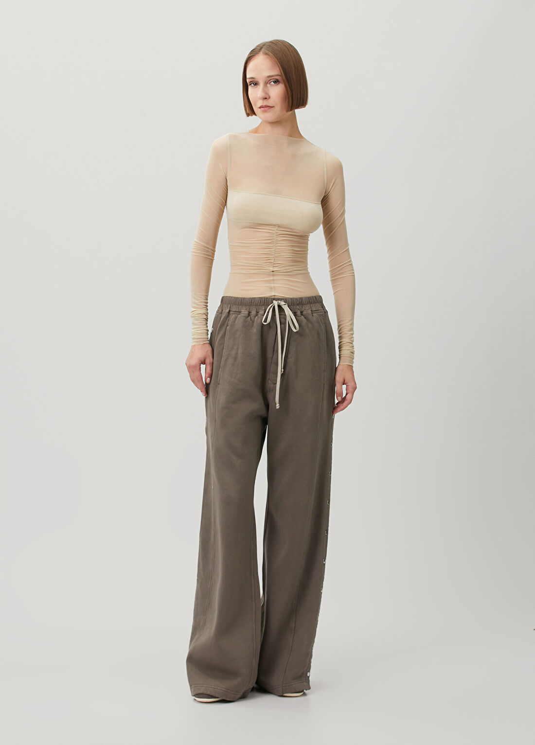 Rick Owens Drkshdw Kahverengi Wide Leg Eşofman Altı