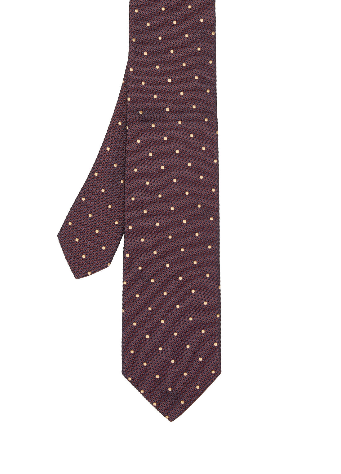 Beymen Collection Bordo Puantiyeli İpek Kravat