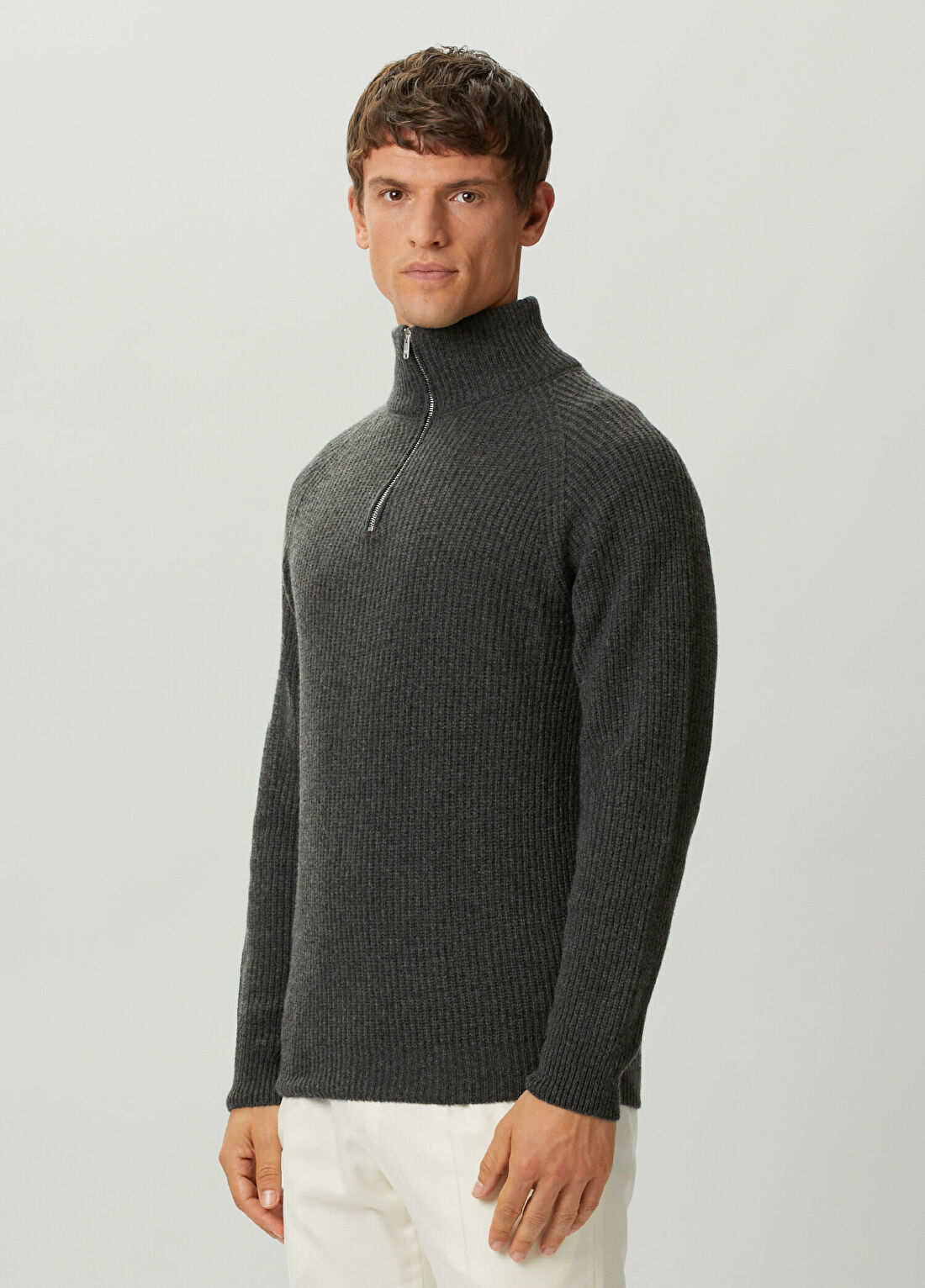 John Smedley Antrasit Kaşmir Triko görsel 3