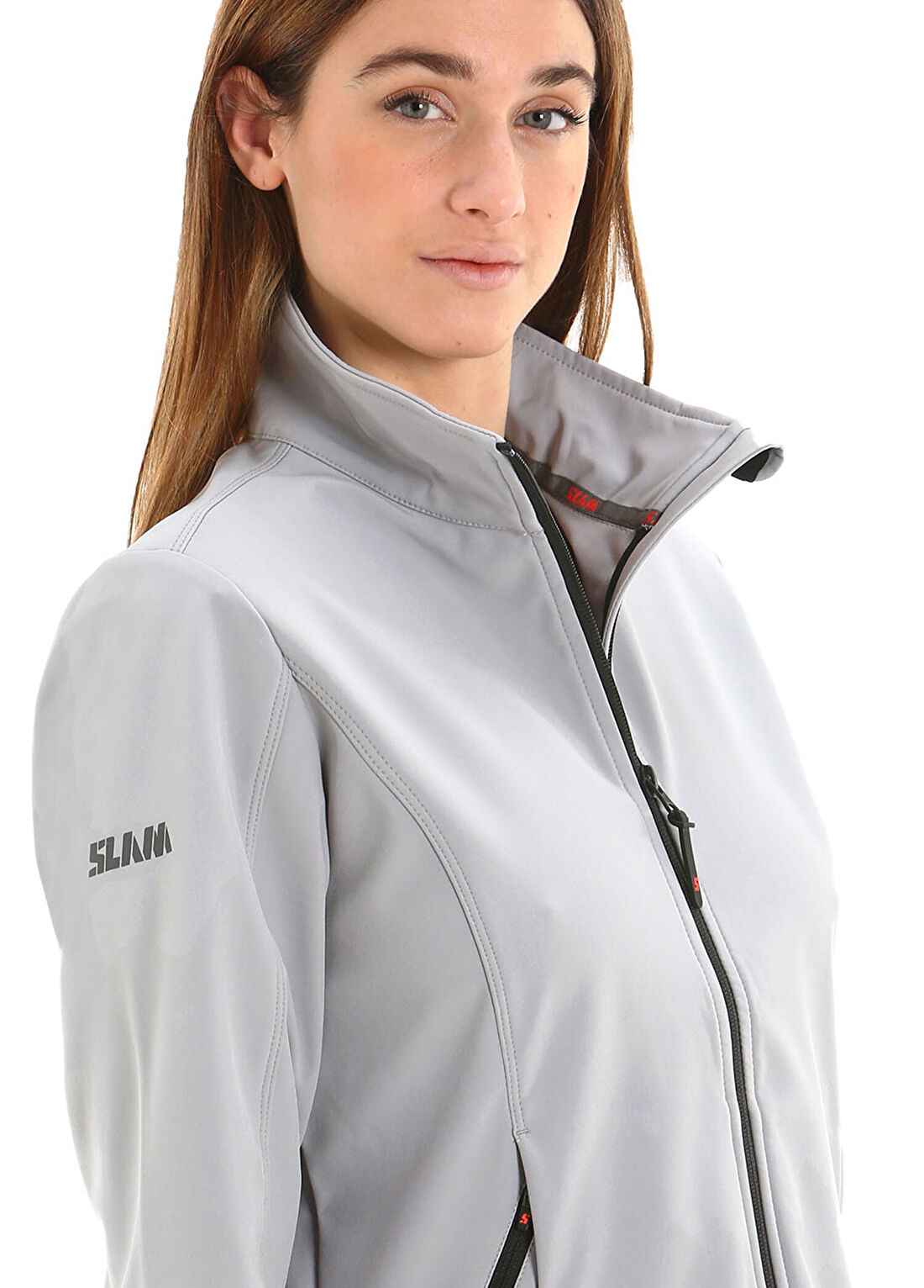 Slam Act Ws Softshell Gri Kadın Spor Ceket görsel 2