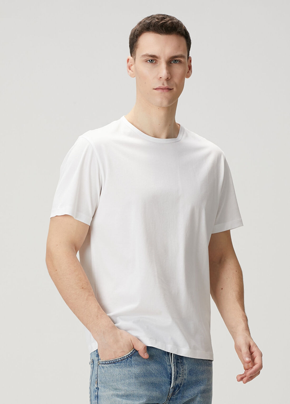 Theory Regular Fit Precise Beyaz T-shirt