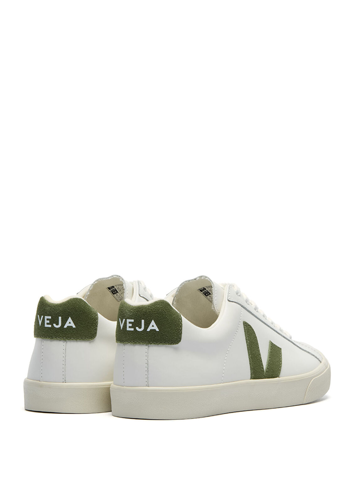 Veja Esplar Beyaz Yeşil Kadın Deri Sneaker görsel 3