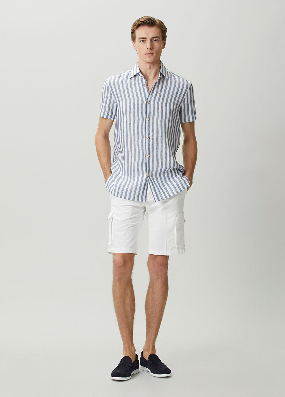 Kiton Beyaz Kargo Bermuda