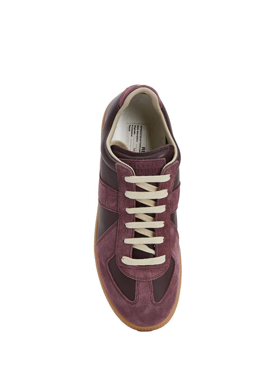 Maison Margiela Replica Bordo Kadın Deri Sneaker görsel 4