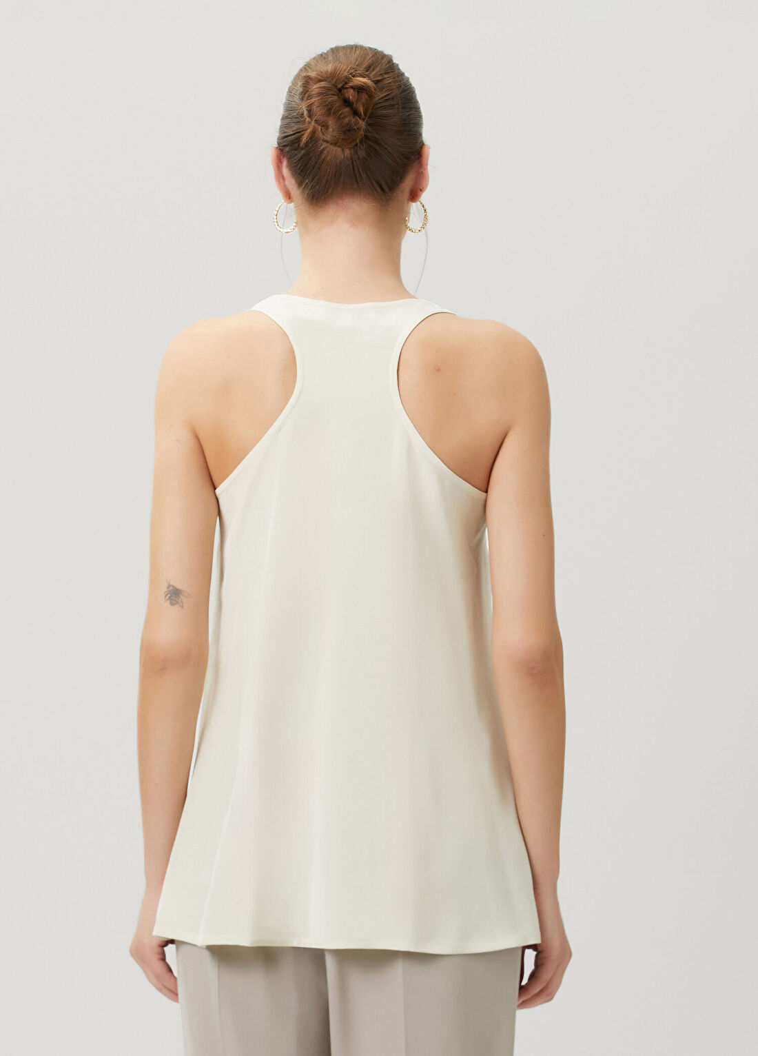 La Collection Elsie Kırık Beyaz İpek Bluz görsel 4