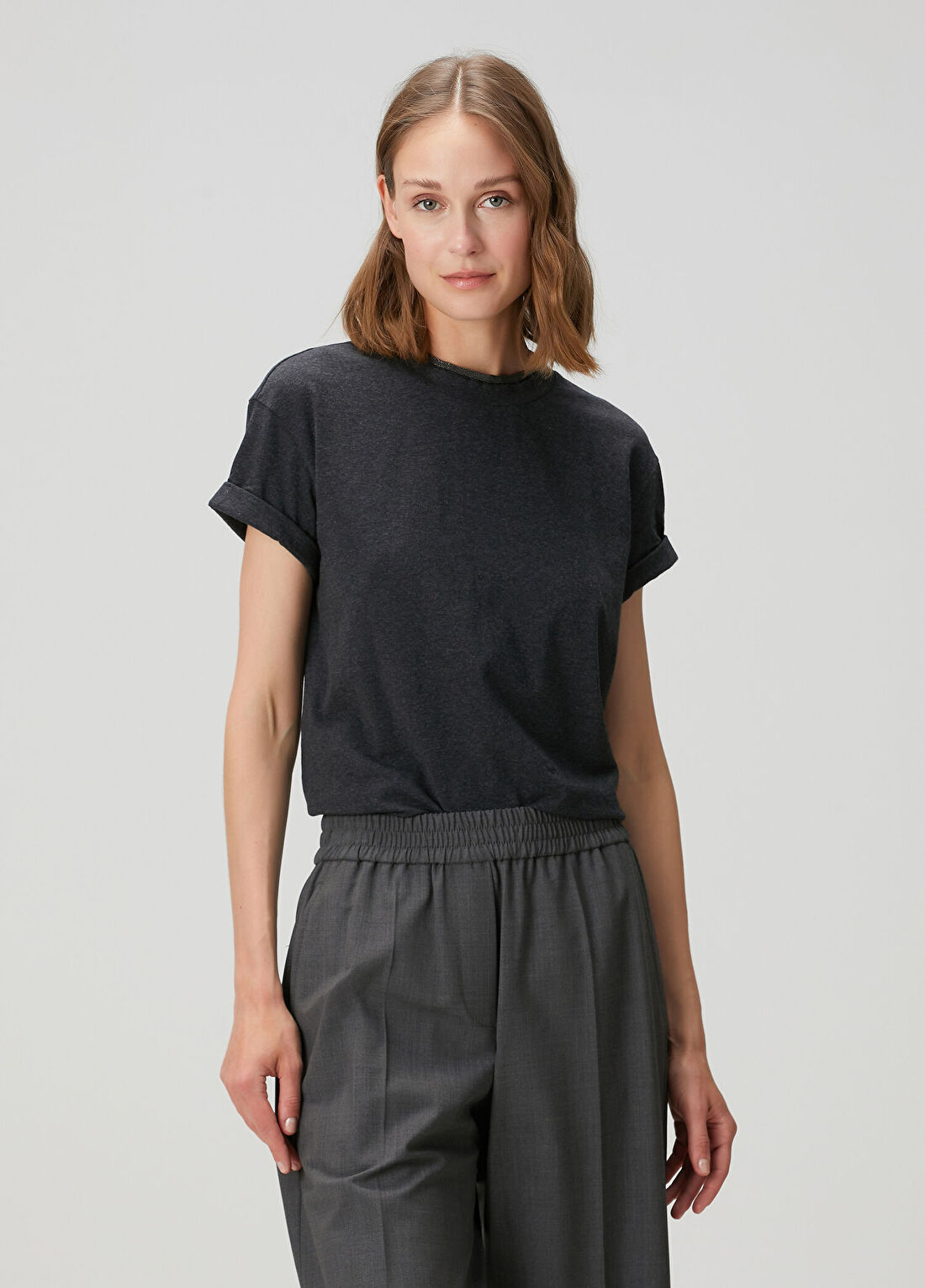 Brunello Cucinelli Antrasit T-shirt