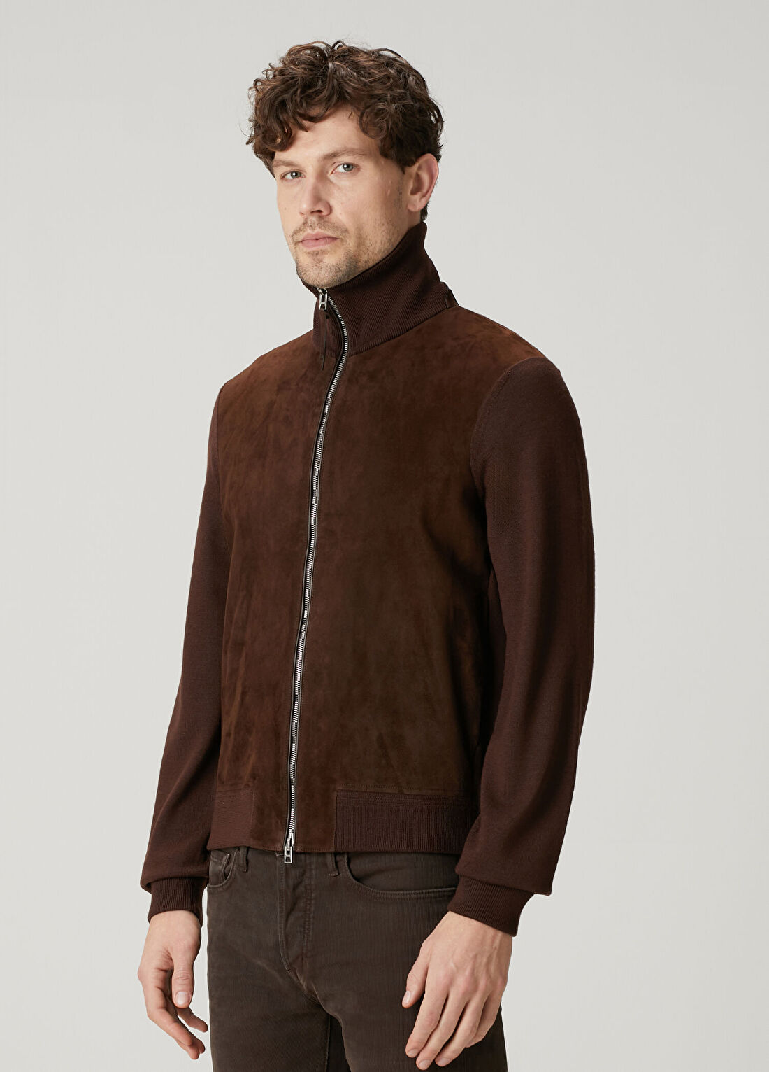 Tom Ford Kahverengi Süet Mont görsel 3
