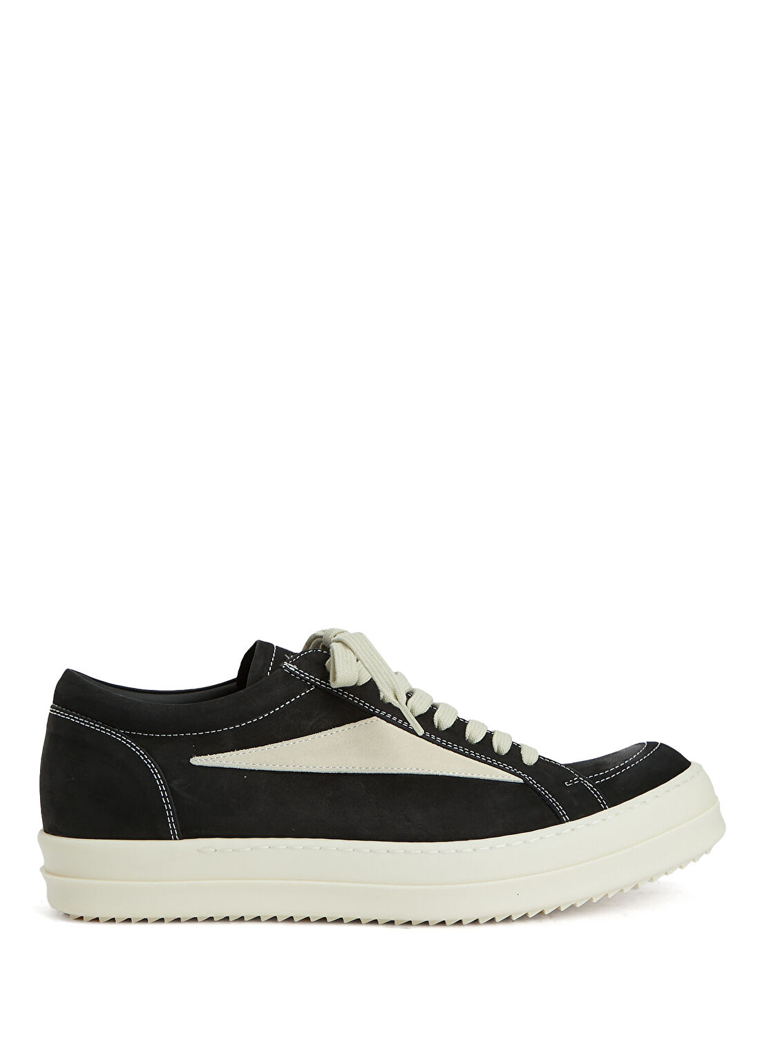Rick Owens Siyah Erkek Deri Sneaker
