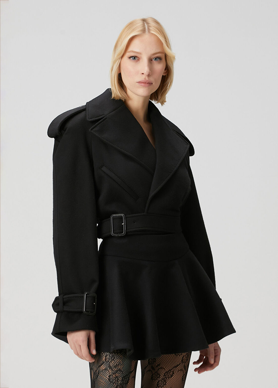Wardrobe Nyc Siyah Yün Ceket görsel 3