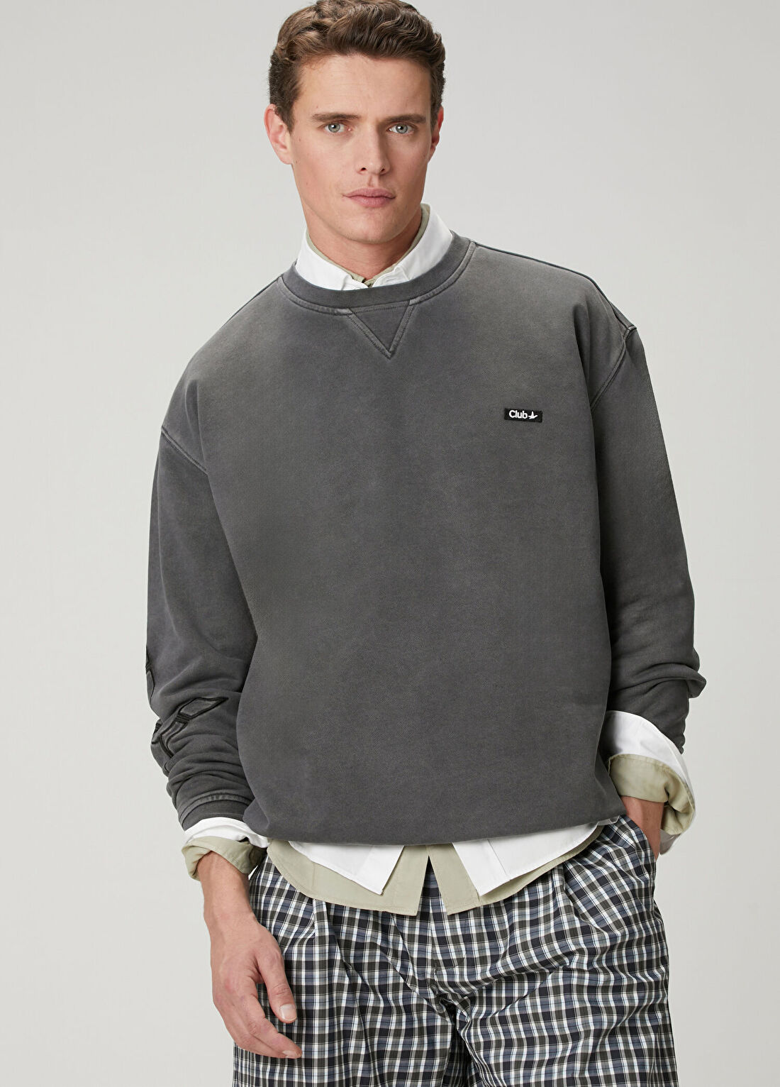 Beymen Club Antrasit Logolu Sweatshirt görsel 2