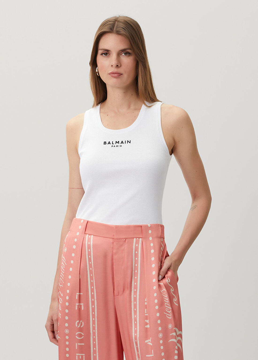 Balmain Beyaz Atlet