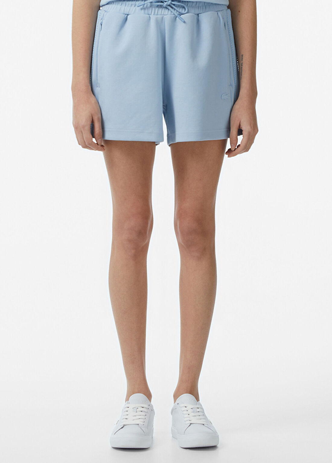 Lacoste Mavi Relaxed Fit Kadın Mini Şort görsel 2