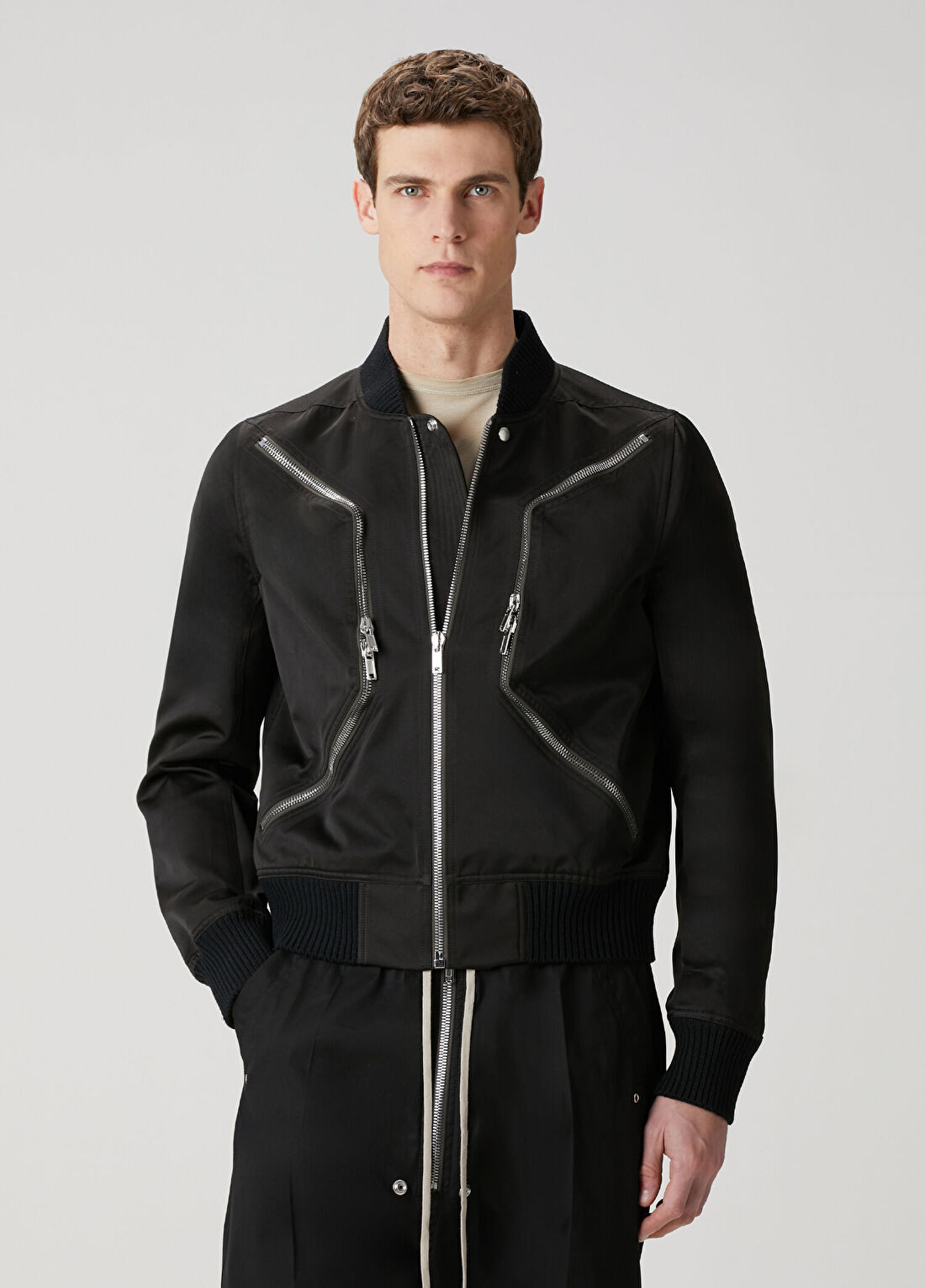 Rick Owens Siyah Fermuar Detaylı Ceket