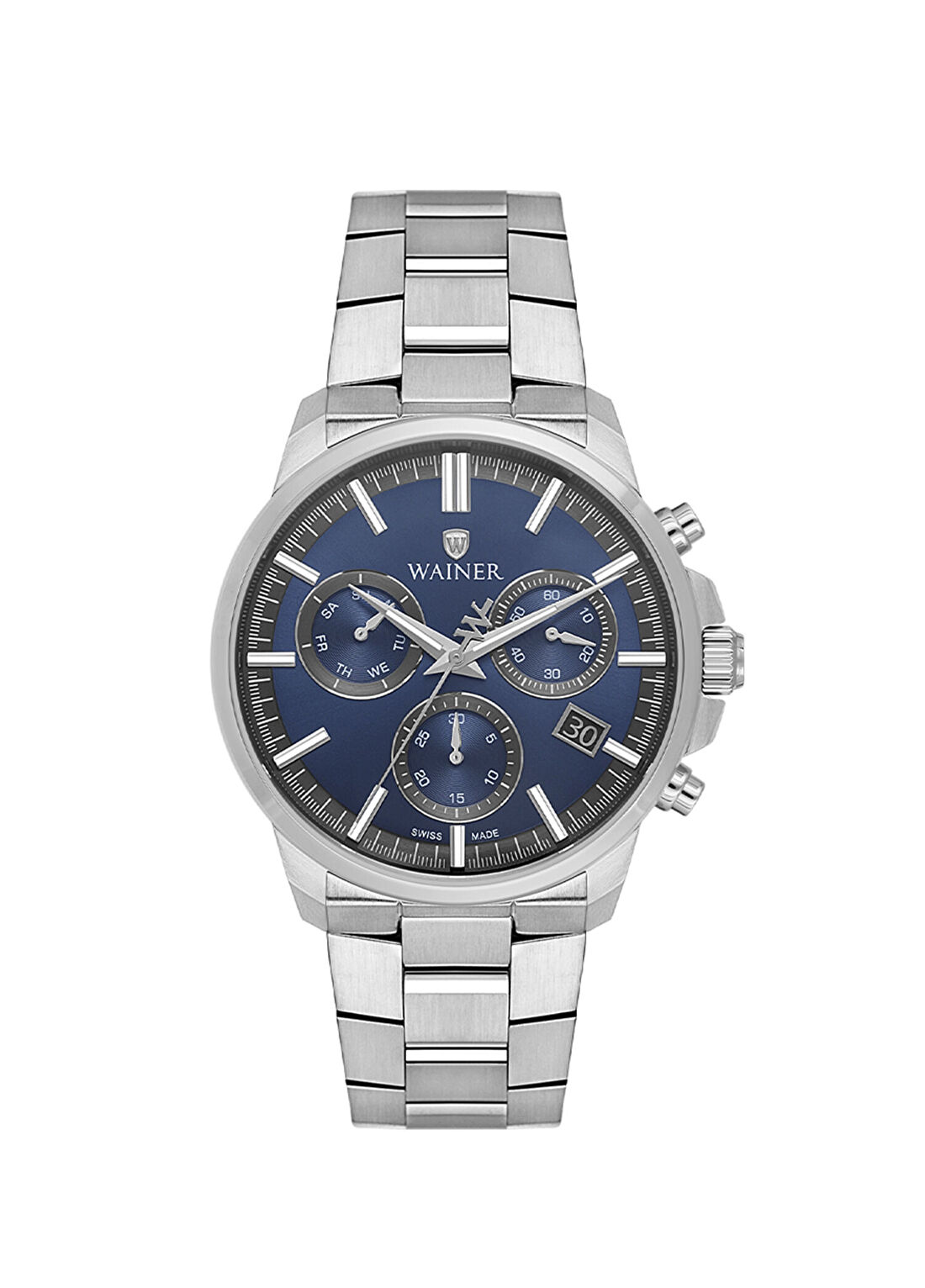 Wainer WA.16200-B Gümüş Çelik Erkek Kol Saati