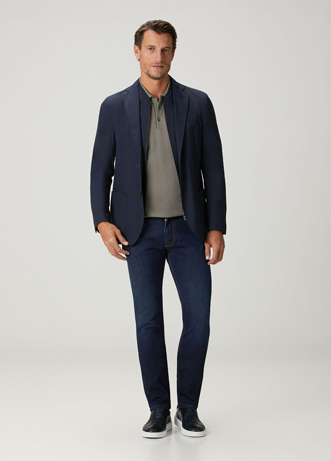 Corneliani Yeşil Polo Yaka Kısa Kollu Triko görsel 2