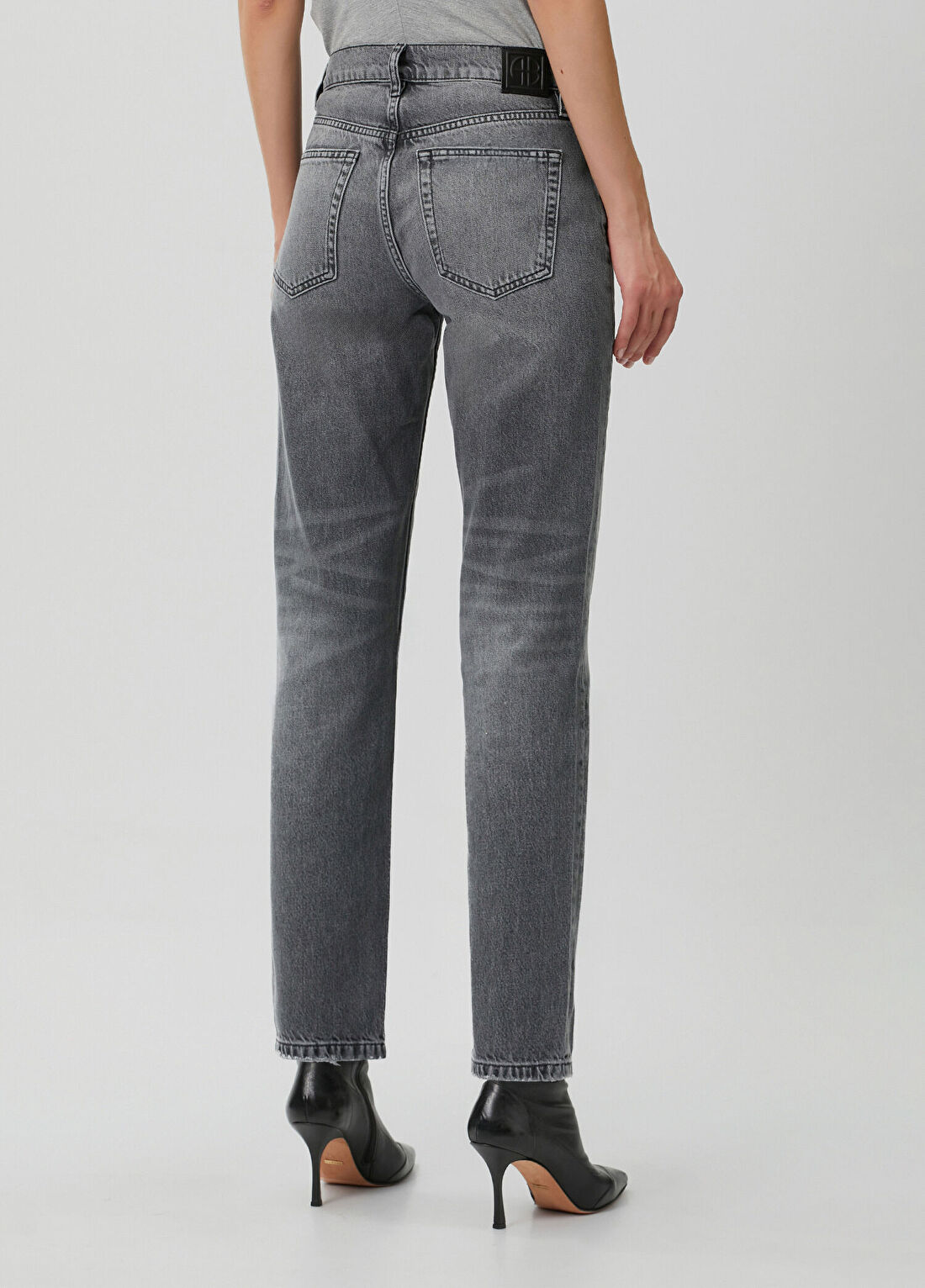 Anine Bing Kate Gri Jean Pantolon görsel 4