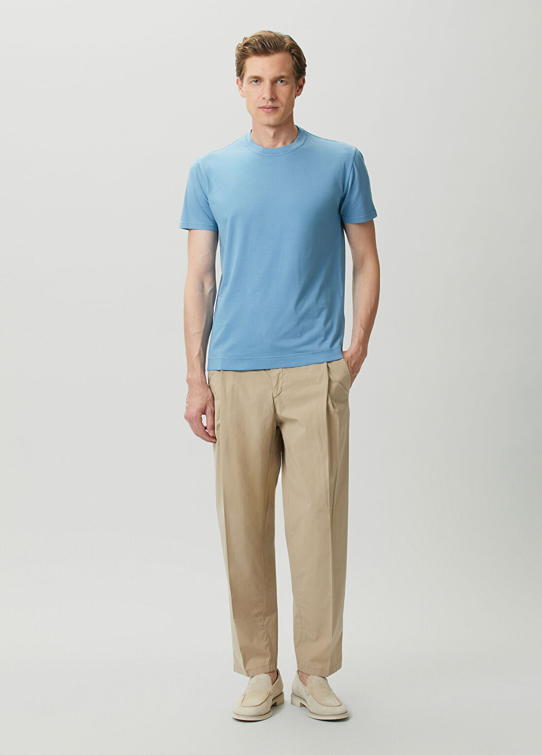 Fedeli Mavi Basic T-shirt görsel 2