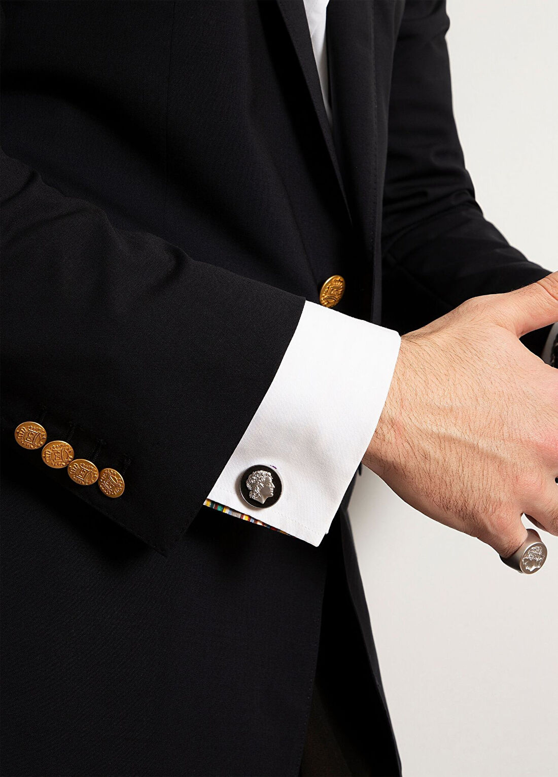 Melie Jewelry Marcus Kol Düğmesi Mini Erkek Hediye Seti görsel 3