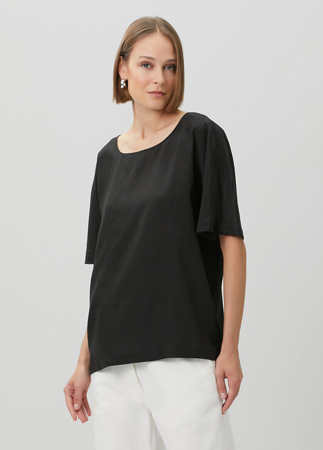 The Row Siyah İpek T-shirt