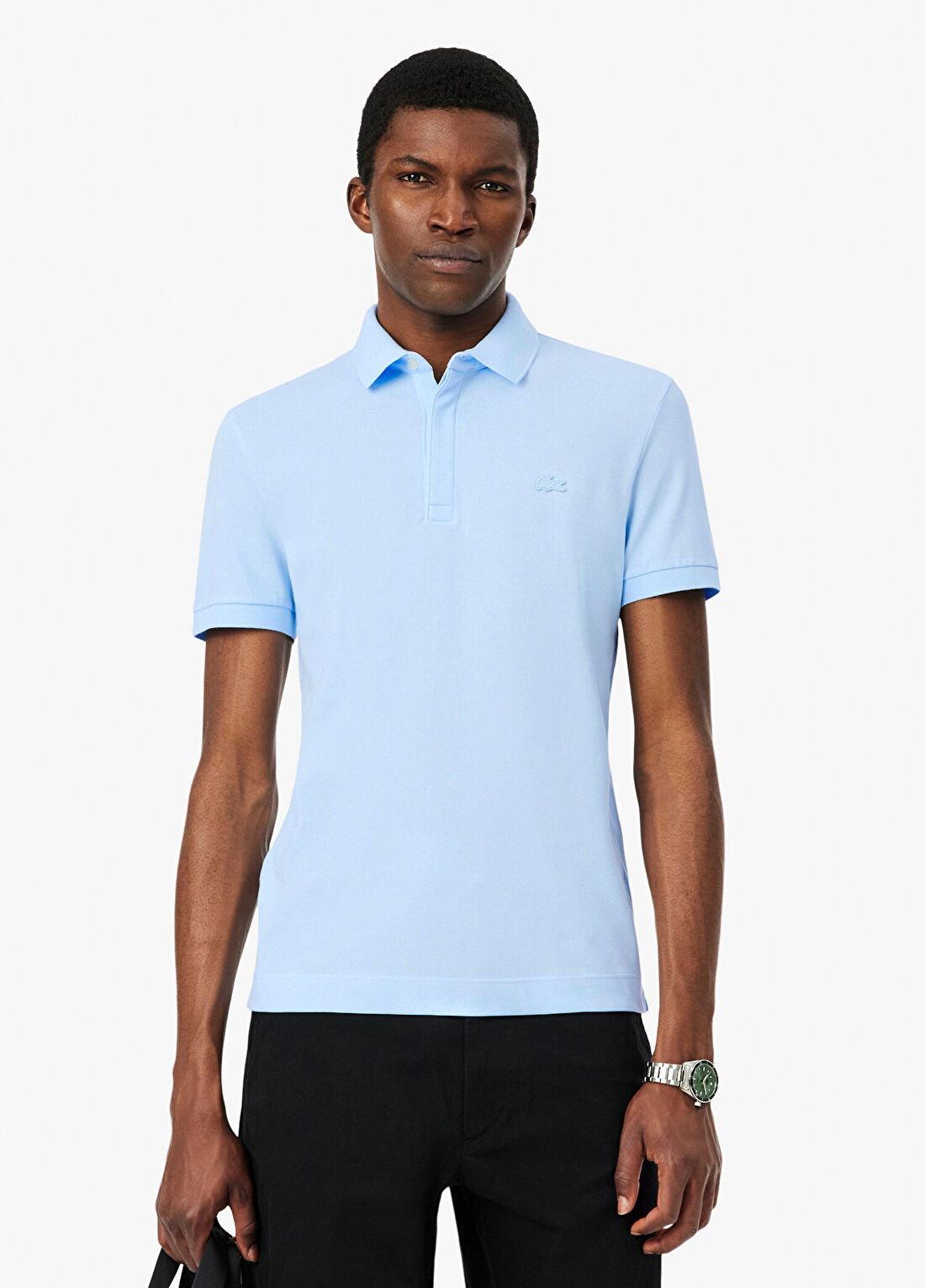 Lacoste Paris Açık Mavi Polo Yaka Regular Fit Kısa Kollu Erkek T-shirt