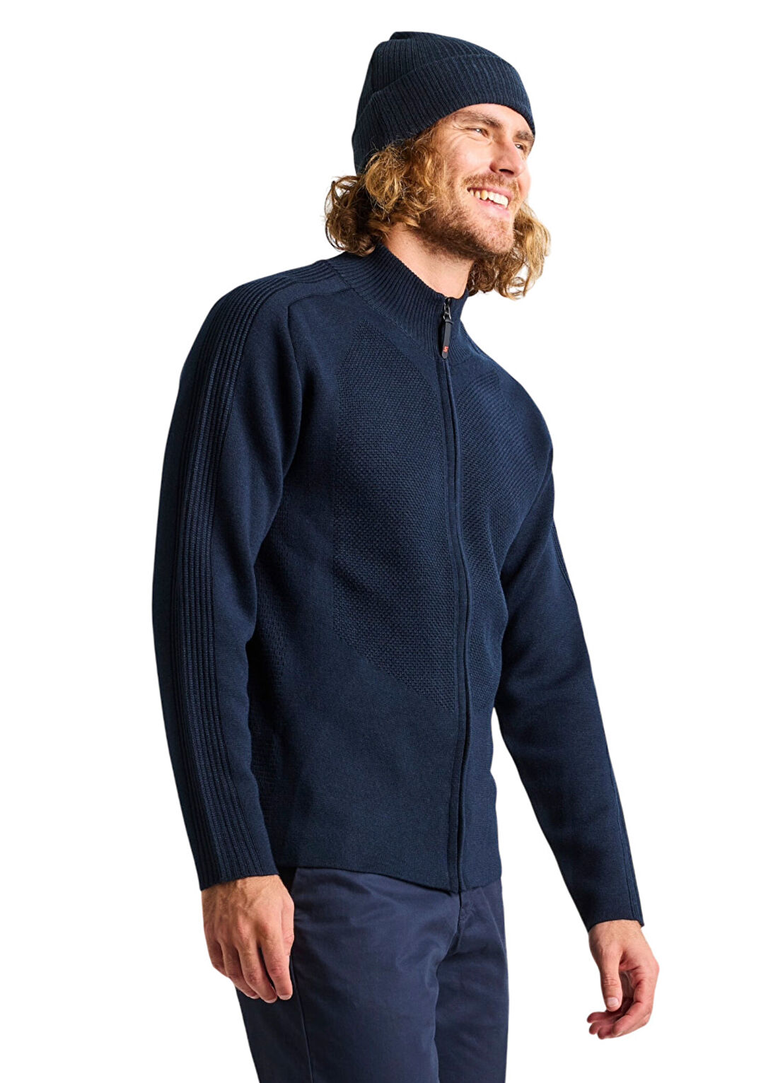 Slam Techknit Cardigan Mavi Erkek Spor Ceket görsel 2