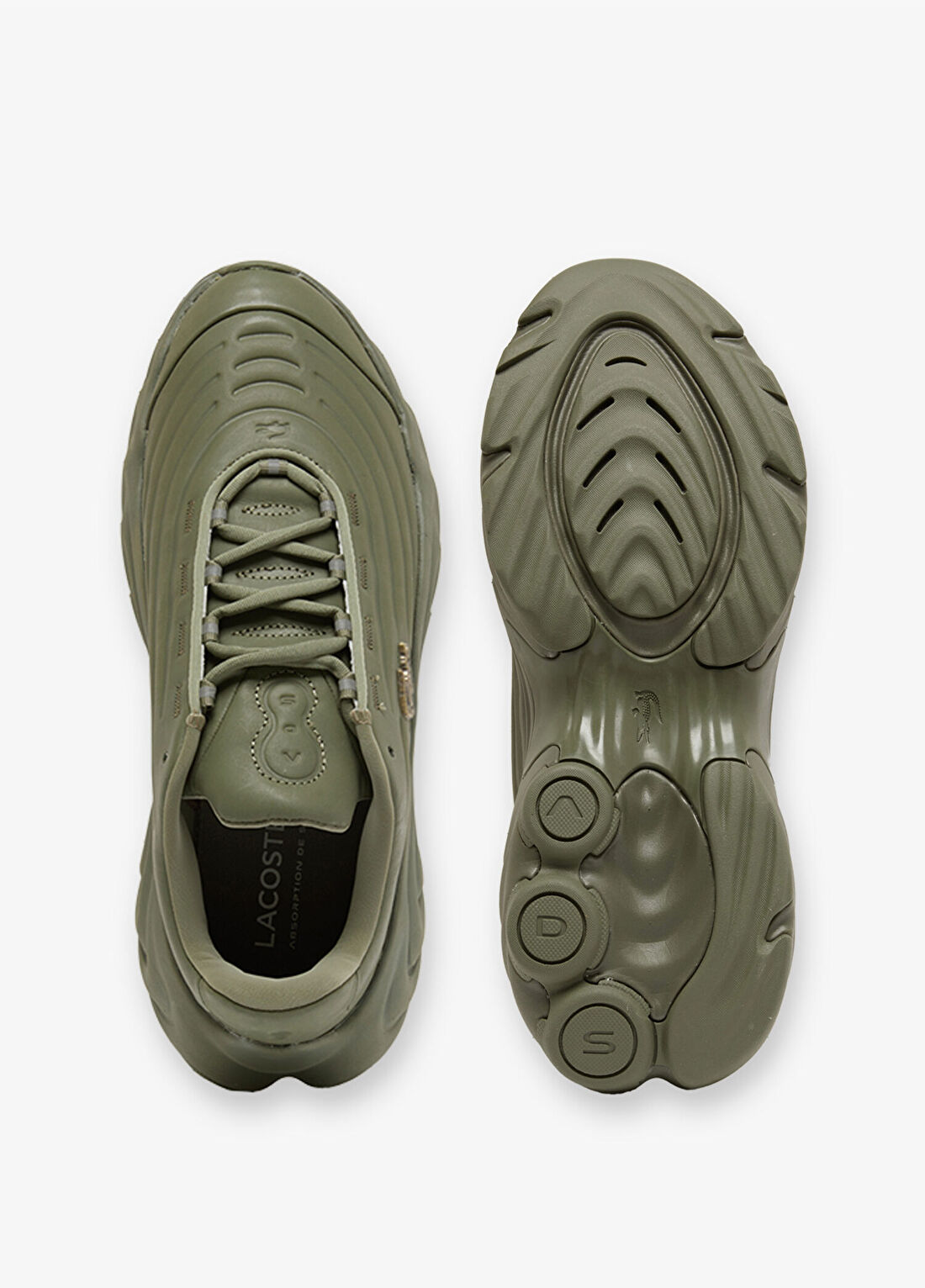 Lacoste Spinor Haki Deri Erkek Sneaker görsel 4
