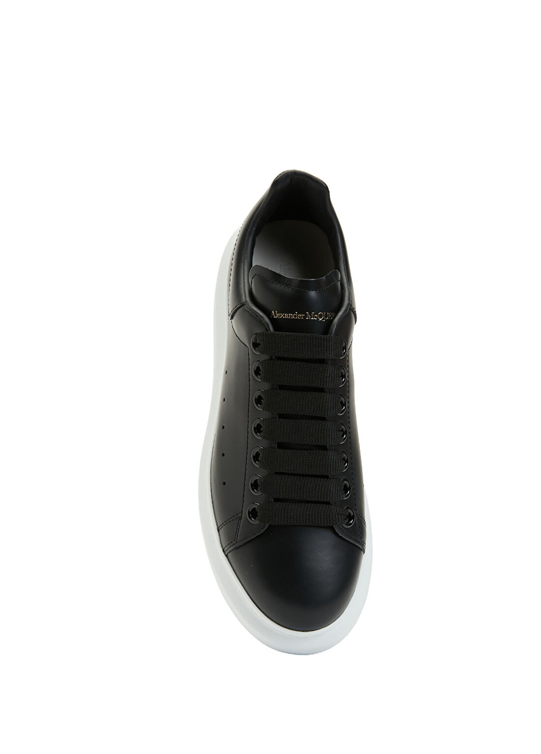 McQueen Oversized Siyah Kadın Deri Sneaker görsel 4