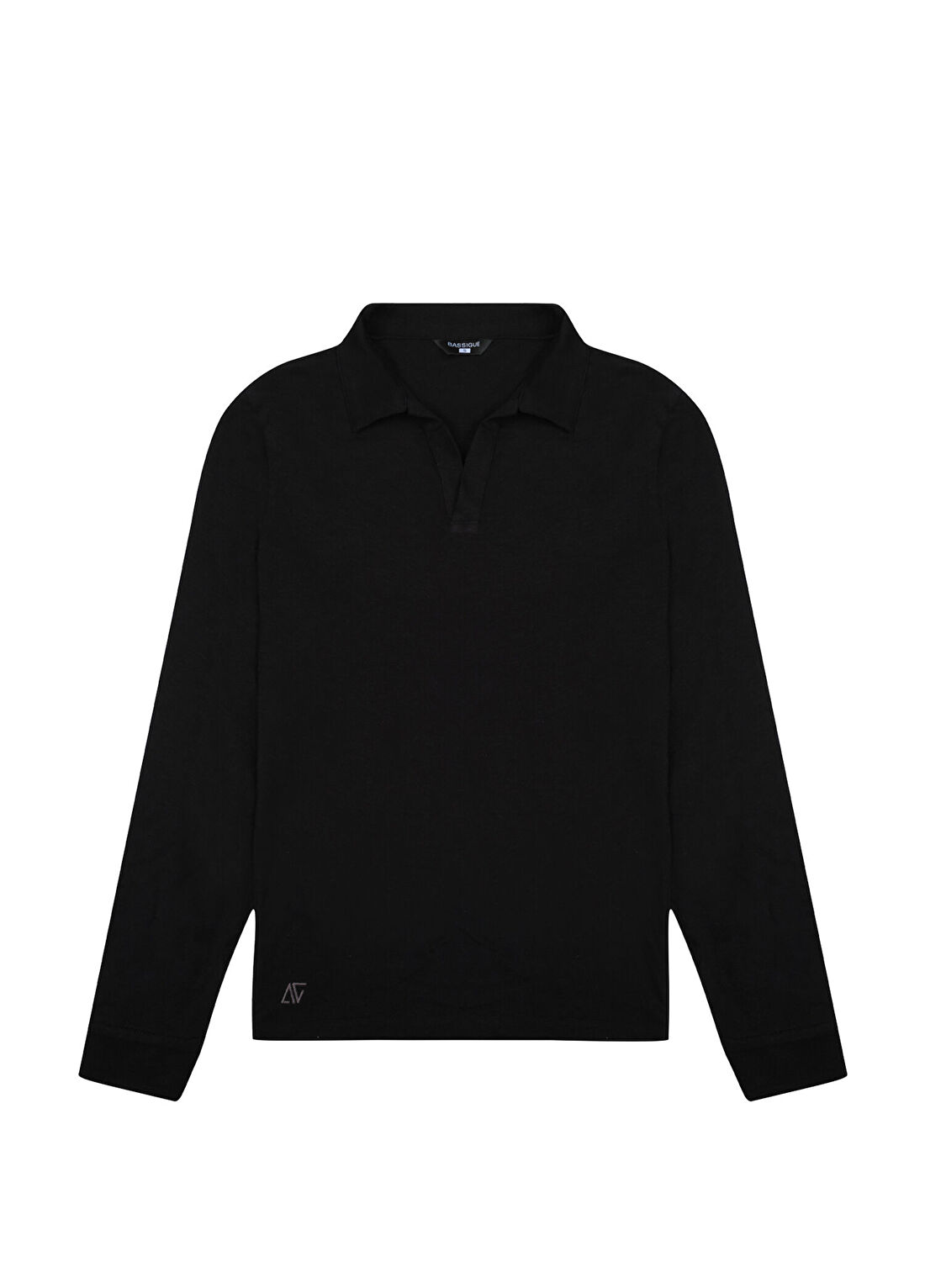 Bassigue Lacivert Polo Yaka Regular Fit Uzun Kollu Erkek T-shirt