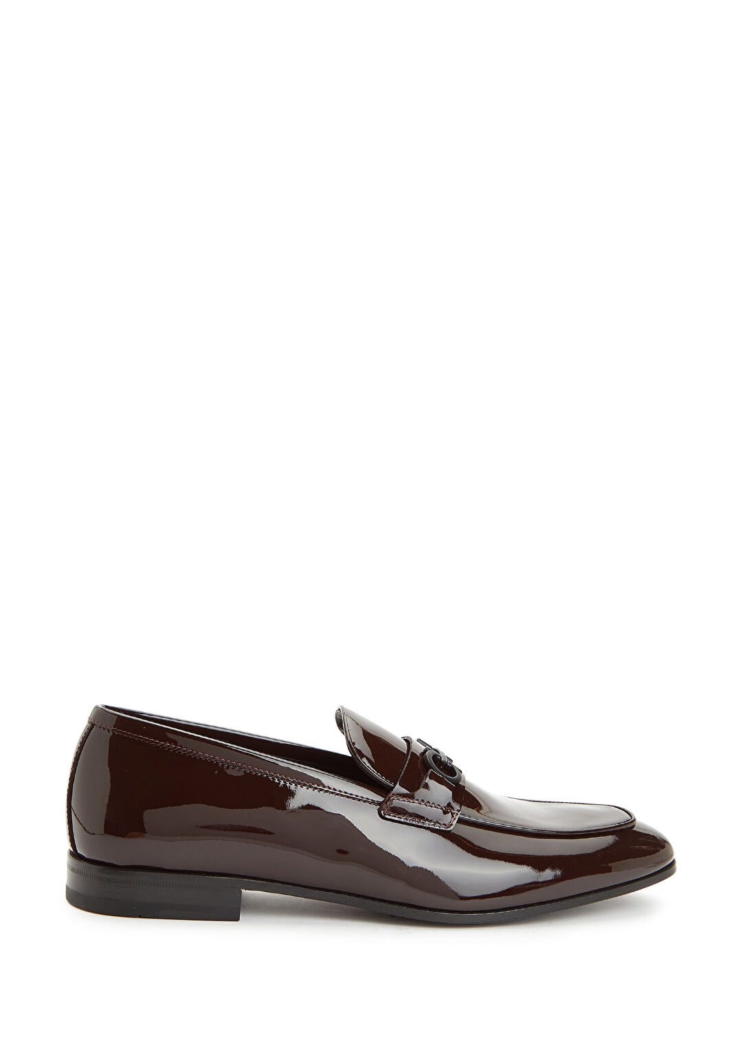 Ferragamo Bordo Erkek Deri Smokin Ayakkabısı