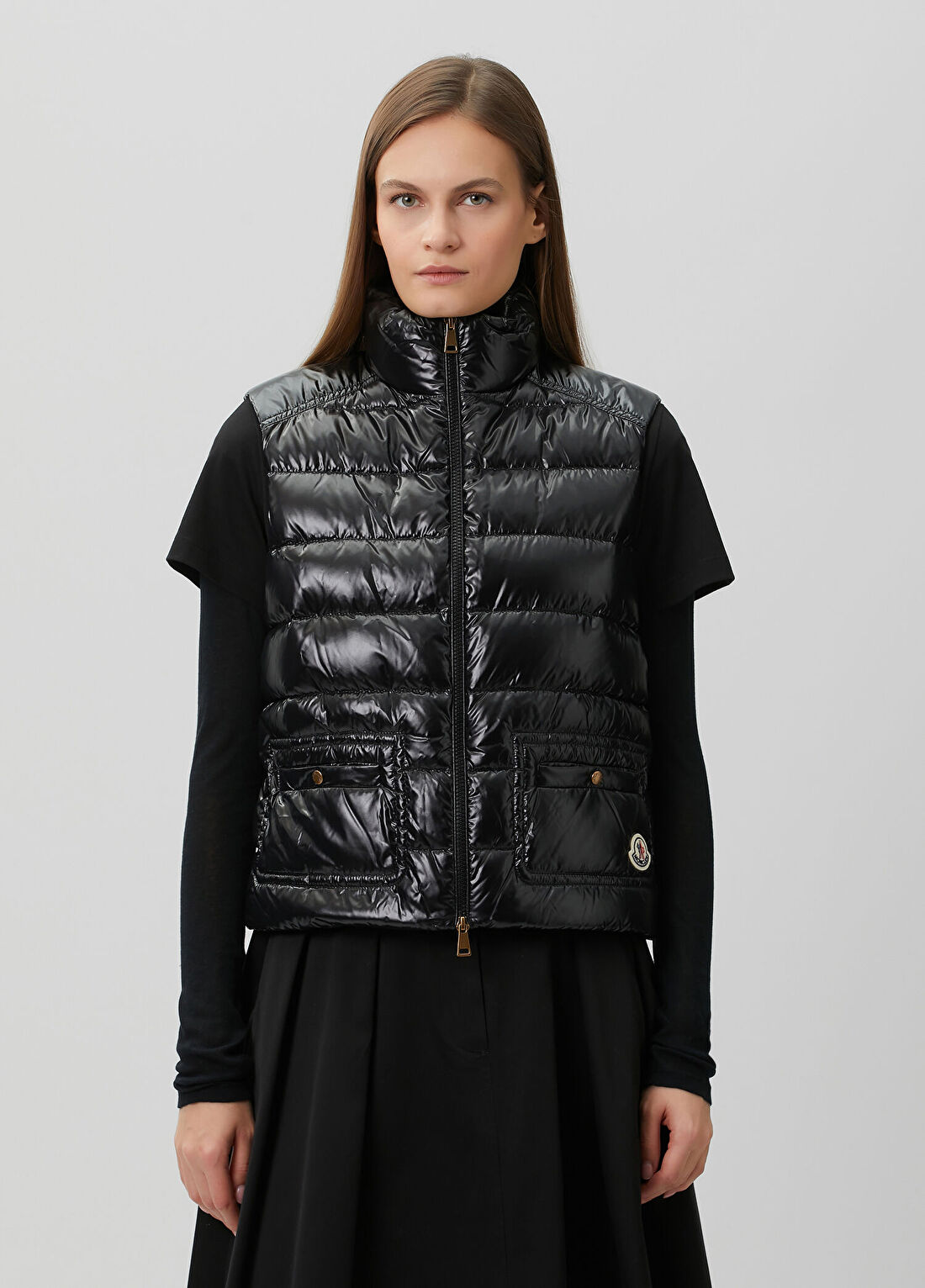 Moncler Frelon Siyah Puffer Yelek görsel 3