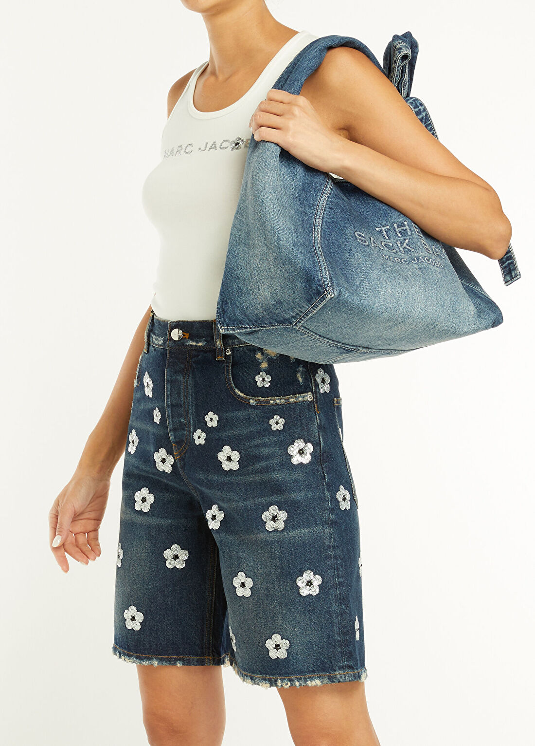 Marc Jacobs The Sack Mavi Kadın Deri Hobo görsel 2