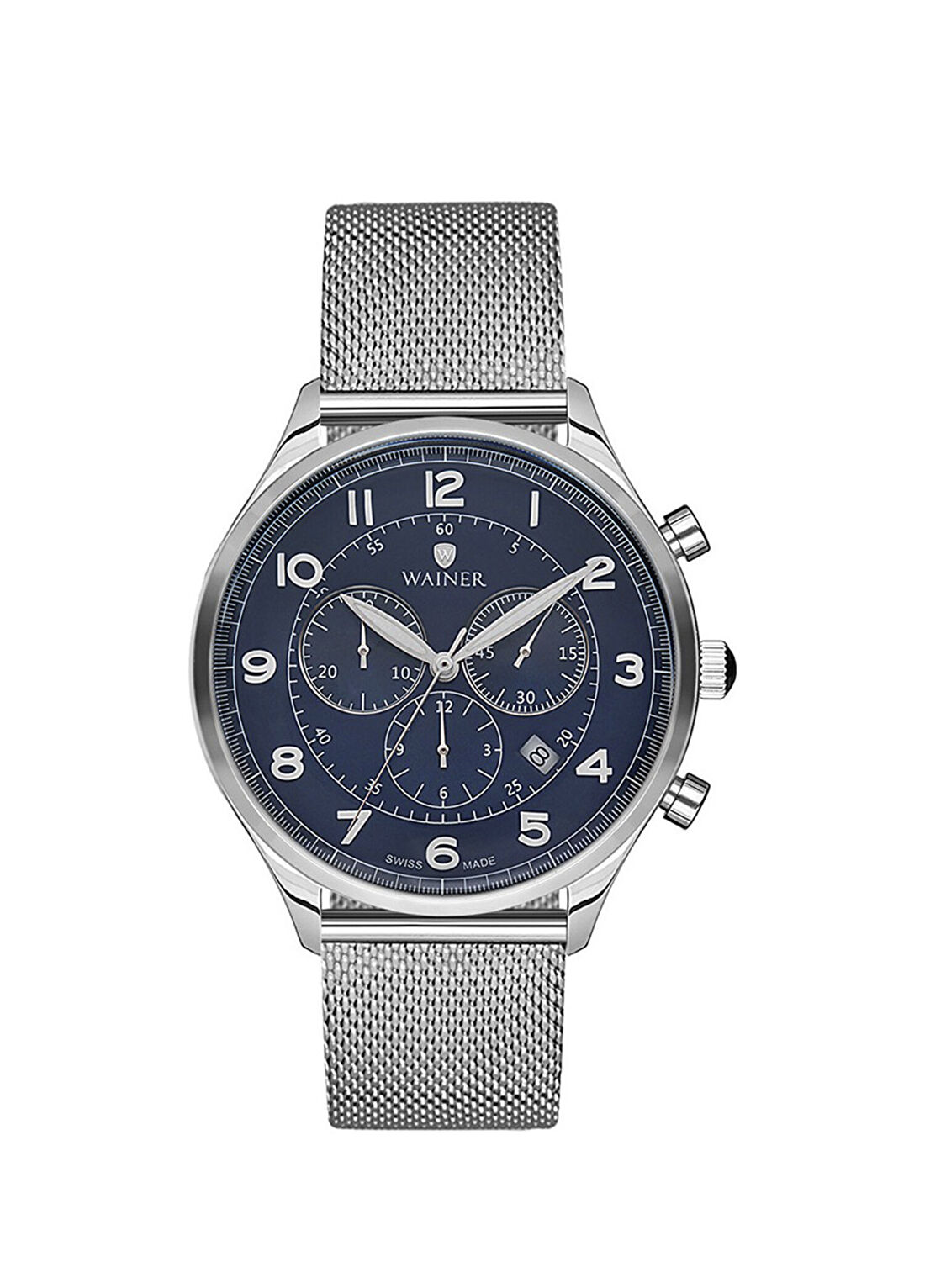 Wainer WA.19698-B Gümüş Metal Erkek Kol Saati