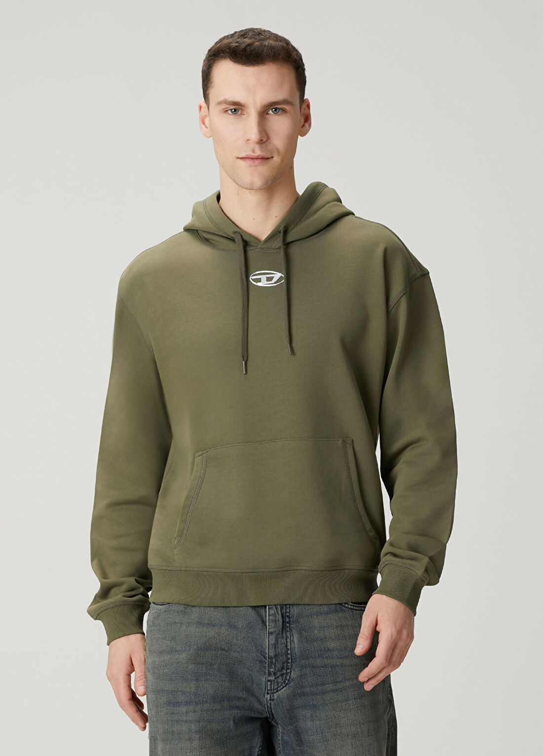 Diesel Norm Haki Kapüşonlu Sweatshirt