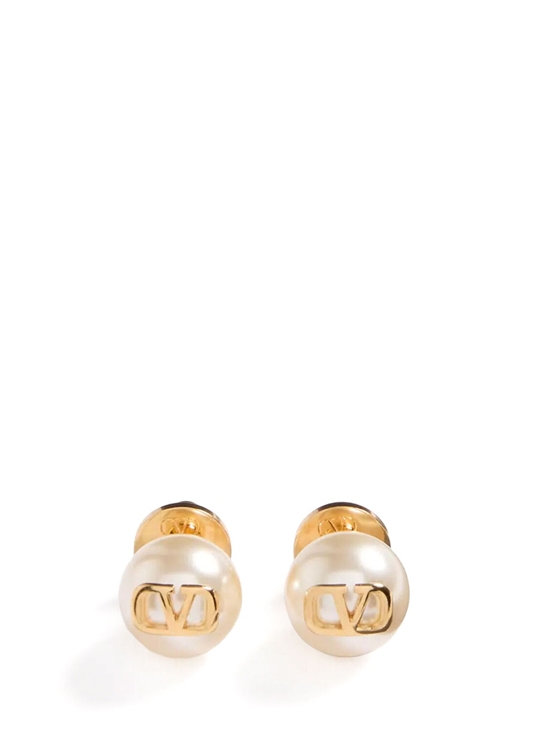 Valentino Garavani Gold Logo Detaylı Kadın Küpe