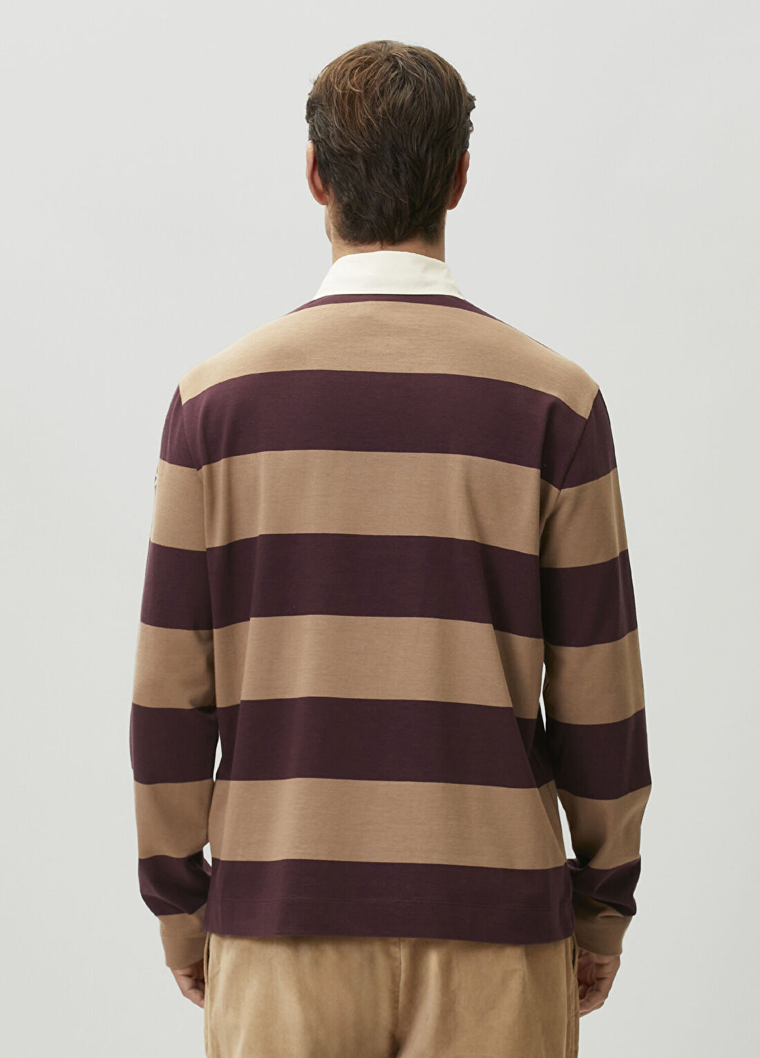 Moncler Bej Polo Yaka T-shirt görsel 4