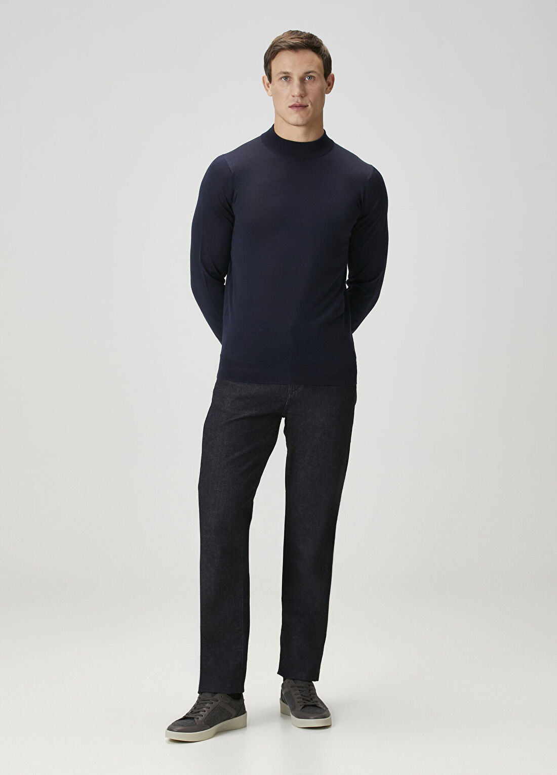 John Smedley Lacivert Yün Triko görsel 2