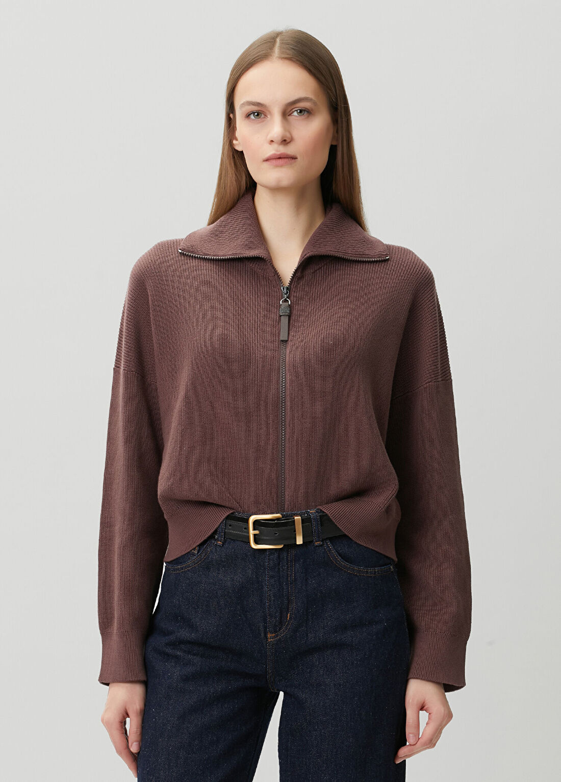 Brunello Cucinelli Mürdüm Hırka görsel 3