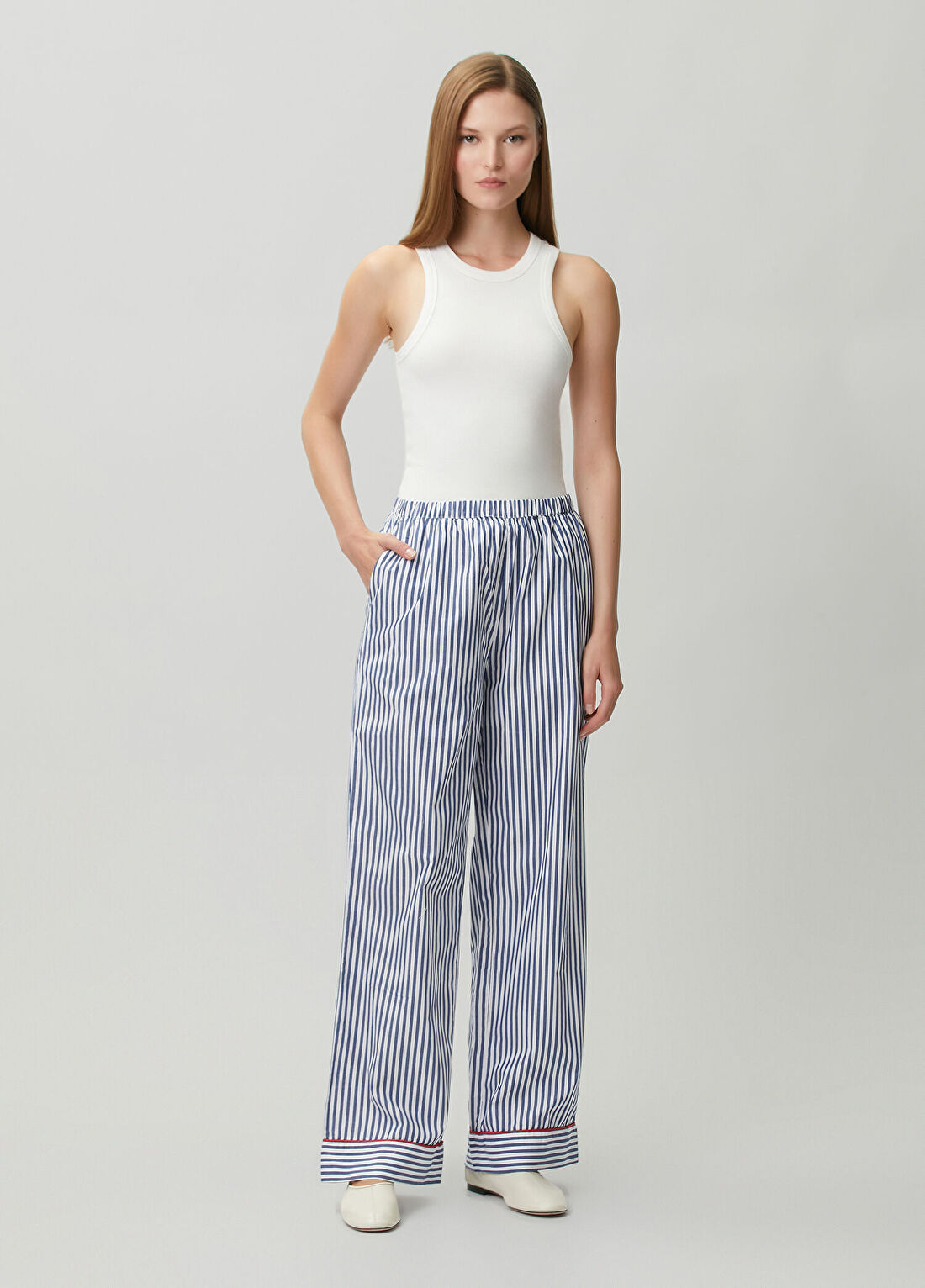 MC2 (Saint Barth) Galassia Lacivert Beyaz Çizgili Pijama Altı