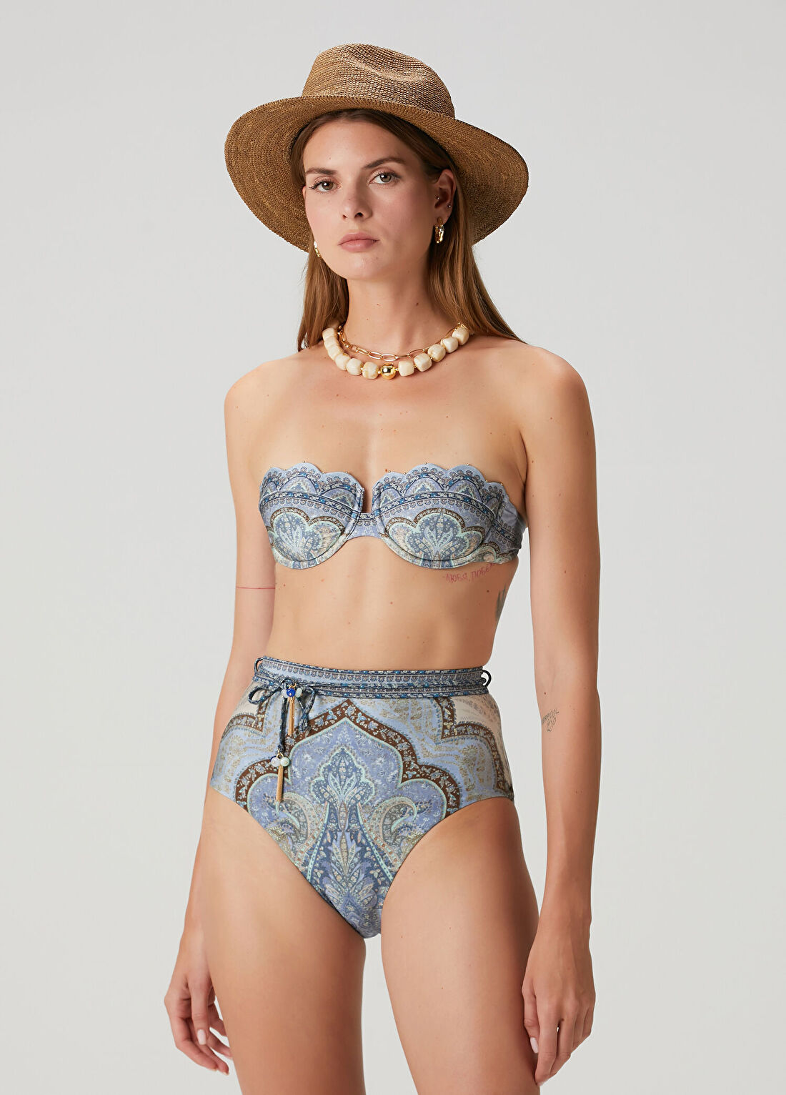 Zimmermann Çok Renkli Desenli Bikini Üstü