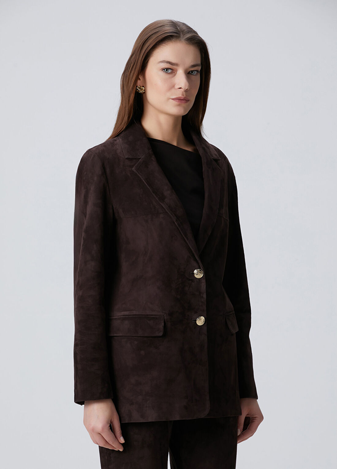 Beymen Collection Kahverengi Süet Ceket görsel 4