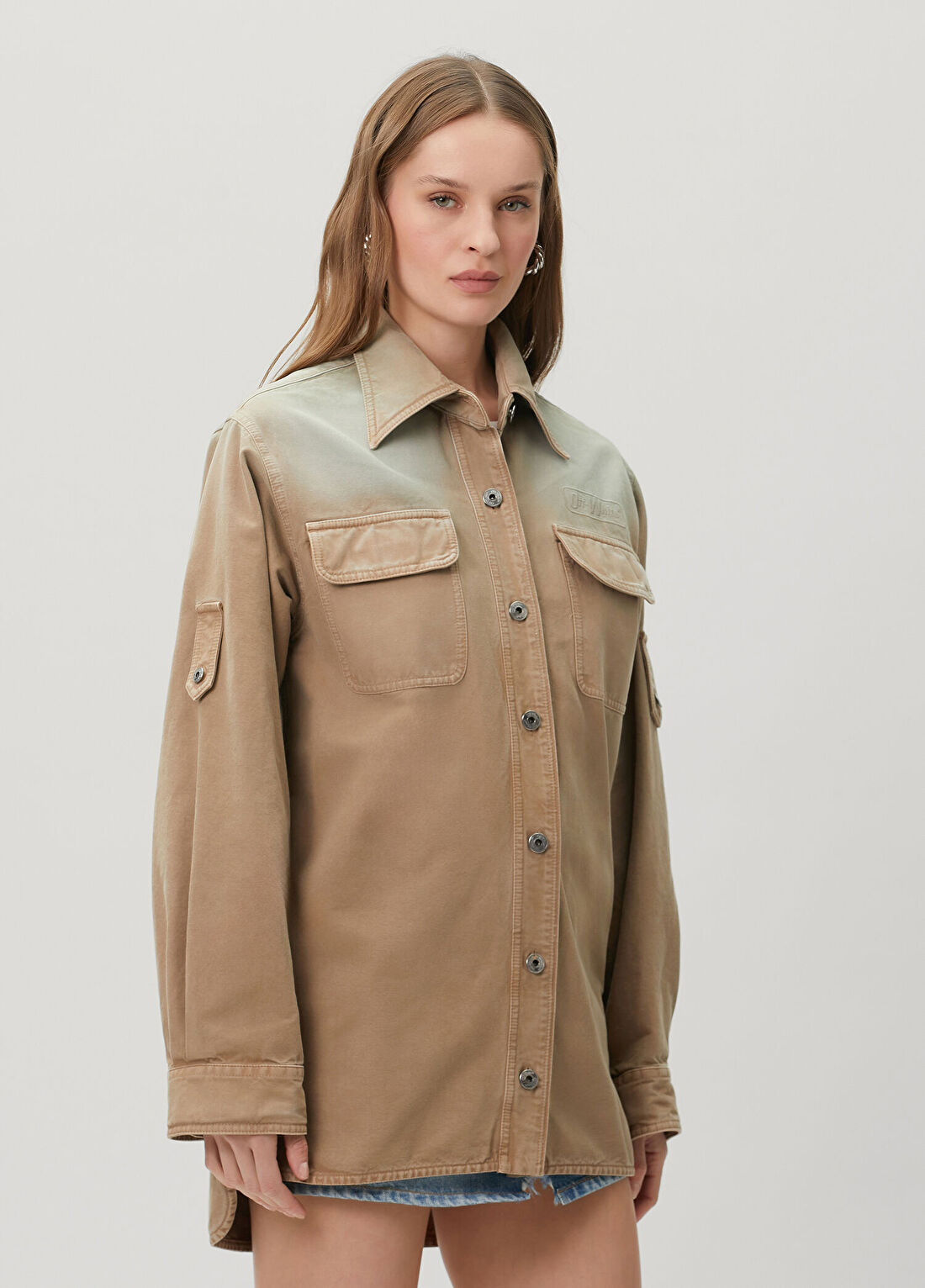 Off-White Bej Ceket görsel 3