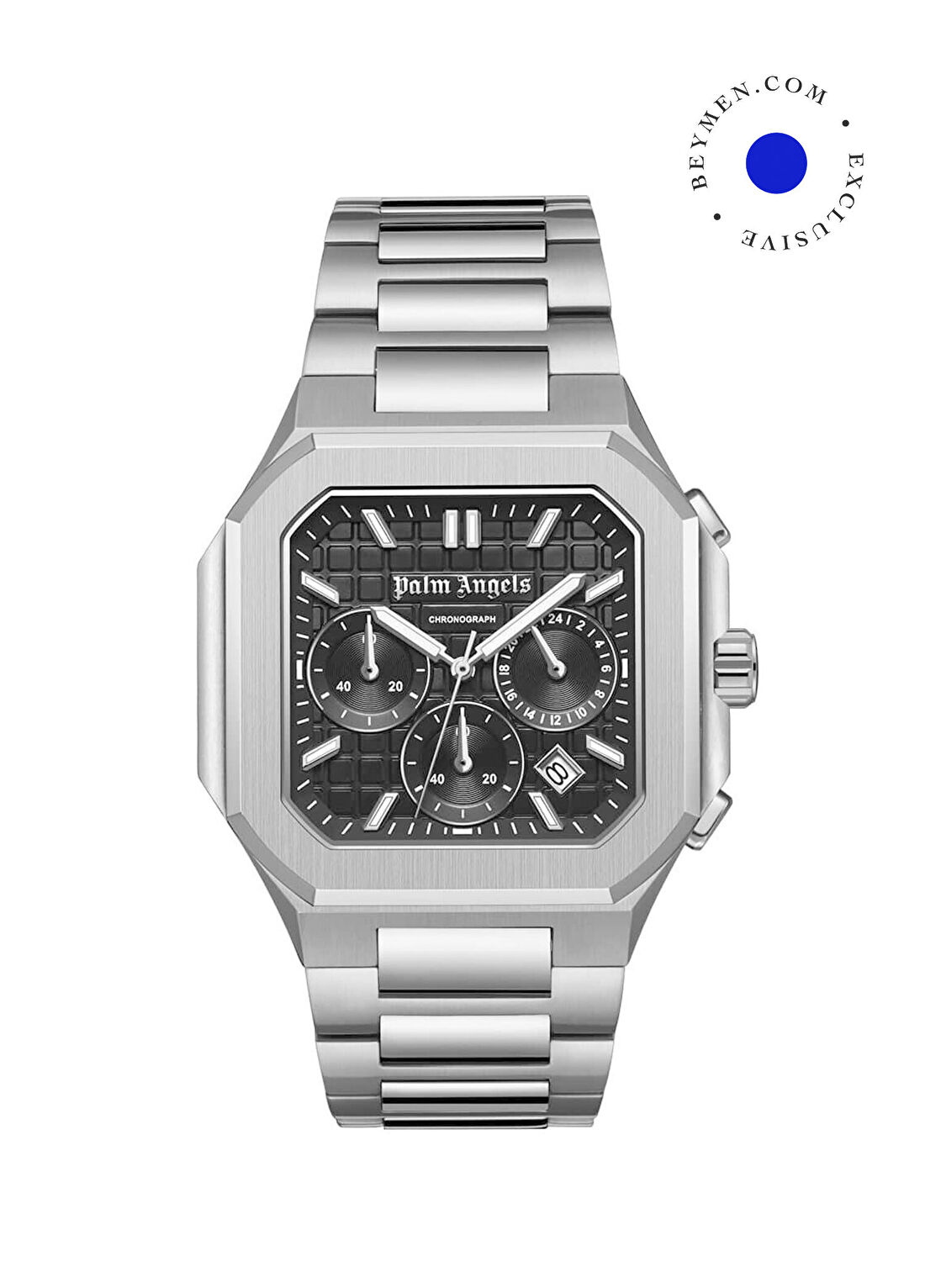 Palm Angels PMWGI0000702 Metalik Gri Çelik Erkek Kol Saati