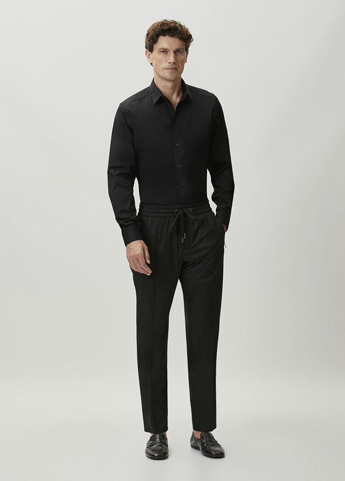 Dolce&Gabbana Siyah Beli Kordonlu Pantolon