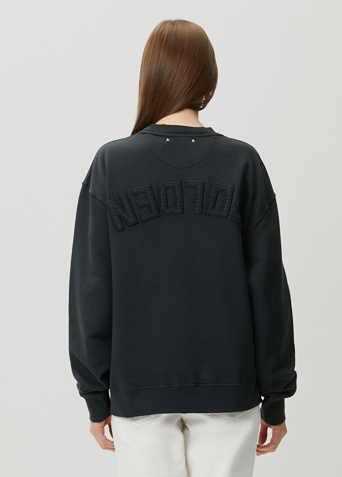 Golden Goose Siyah Logolu Sweatshirt görsel 4