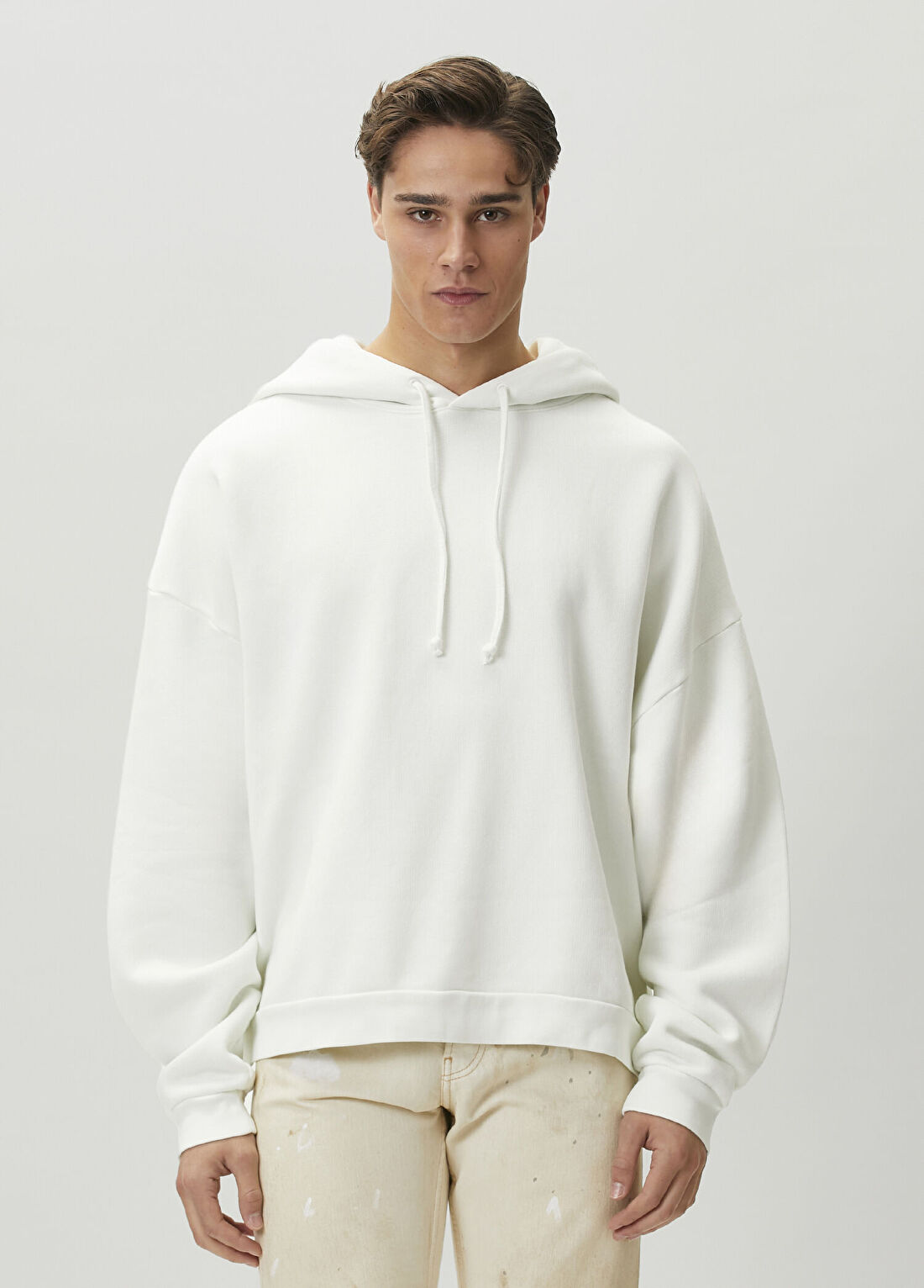 Acne Studios Beyaz Kapüşonlu Sweatshirt