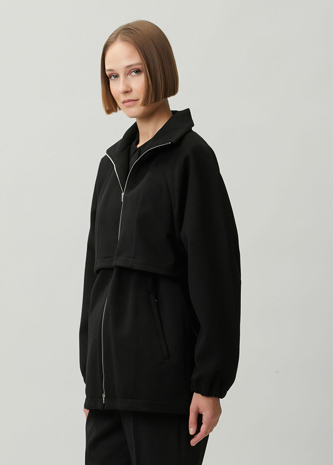 Jil Sander Siyah Yün Ceket görsel 3