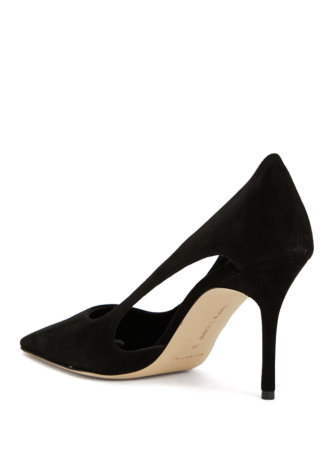 Manolo Blahnik Siyah Süet Stiletto görsel 3